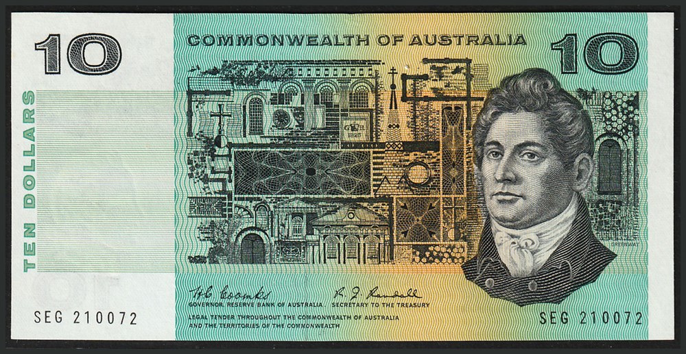 AUS-40b_10D_SEG 210072_R billets oceanie australie aus 40b 10d seg 210072 r