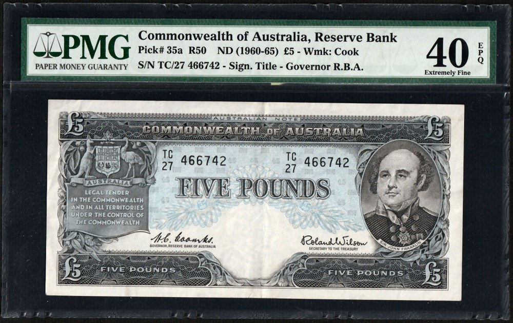 billets oceanie australie aus 35a 5p tc27 466742 pmg40 r