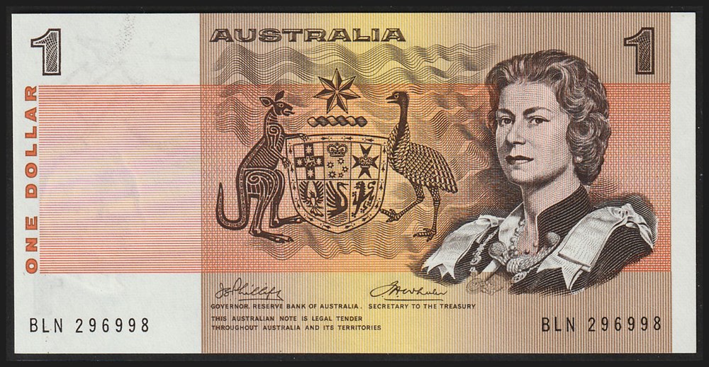 AUS-42a_1D_BLN 296998_R billets oceanie australie aus 42a 1d bln 296998 r