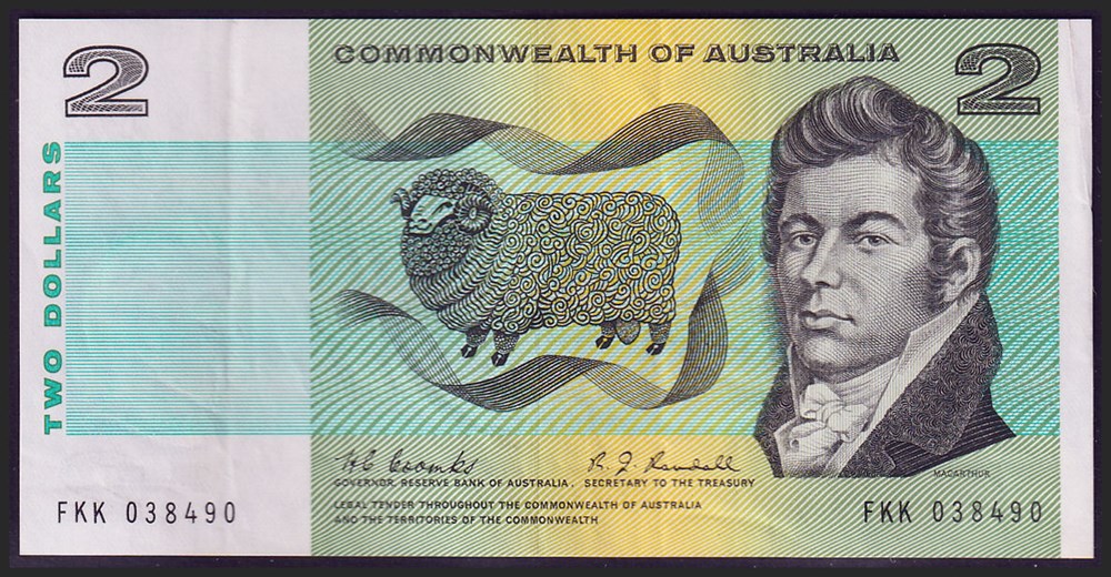 AUS-38b_2D_FKK 038490_R billets oceanie australie aus 38b 2d fkk 038490 r