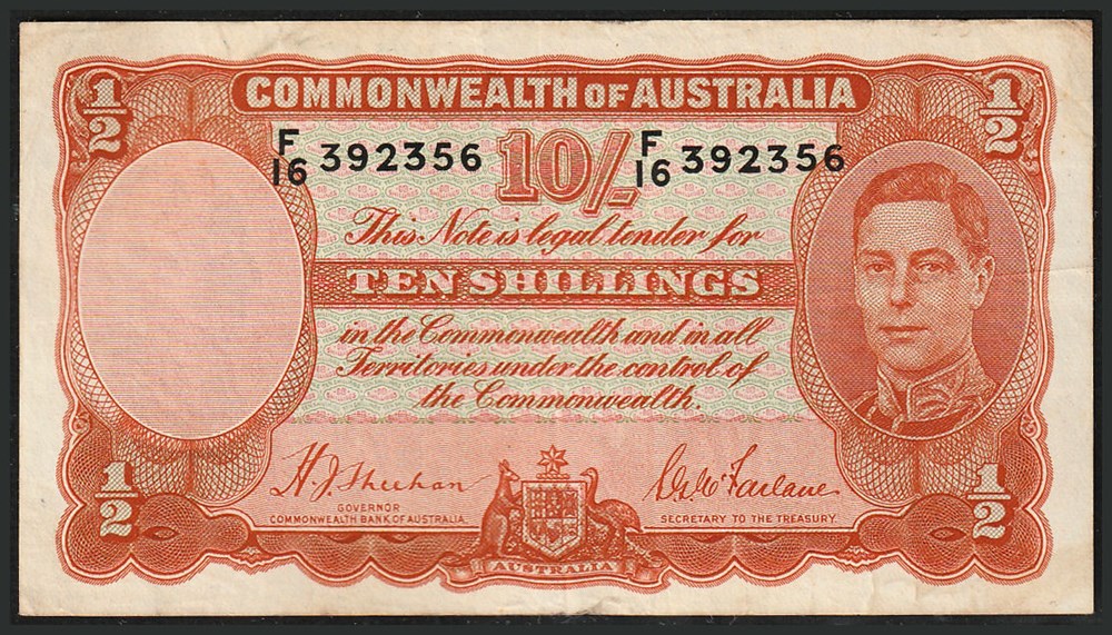 AUS-25a_10S_F16 392356_R billets oceanie australie aus 25a 10s f16 392356 r