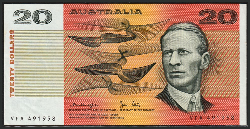 AUS-46c2_20D_VFA 491958_R billets oceanie australie aus 46c2 20d vfa 491958 r