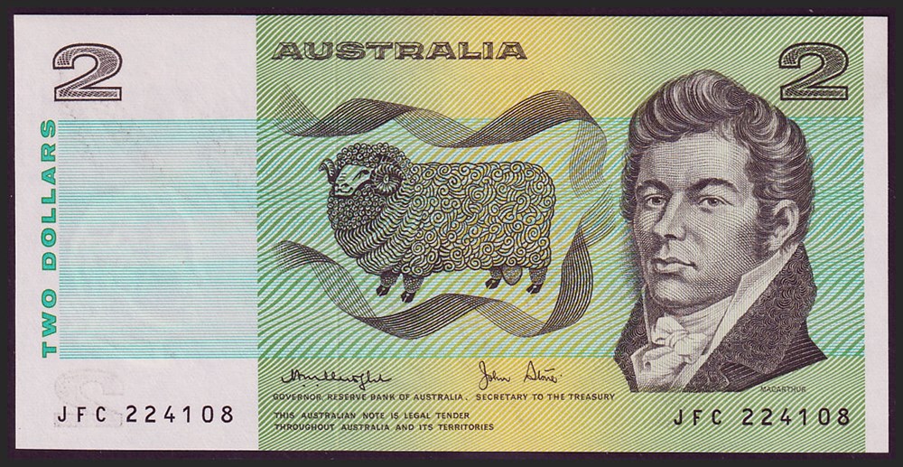 AUS-43c_2D_JFC 224108_R billets oceanie australie aus 43c 2d jfc 224108 r