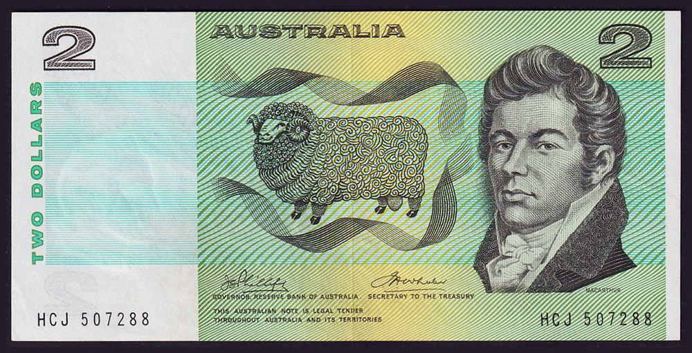 AUS-43a_2D_HCJ 507288_R billets oceanie australie aus 43a 2d hcj 507288 r