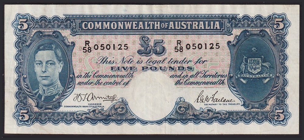 billets oceanie australie aus 27b 5p r58 050125 r