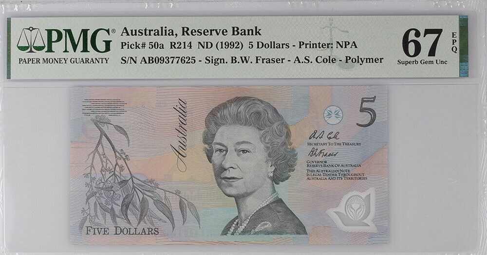 AUS-50a_5D_AB09377625_R billets oceanie australie aus 50a 5d ab09377625 r