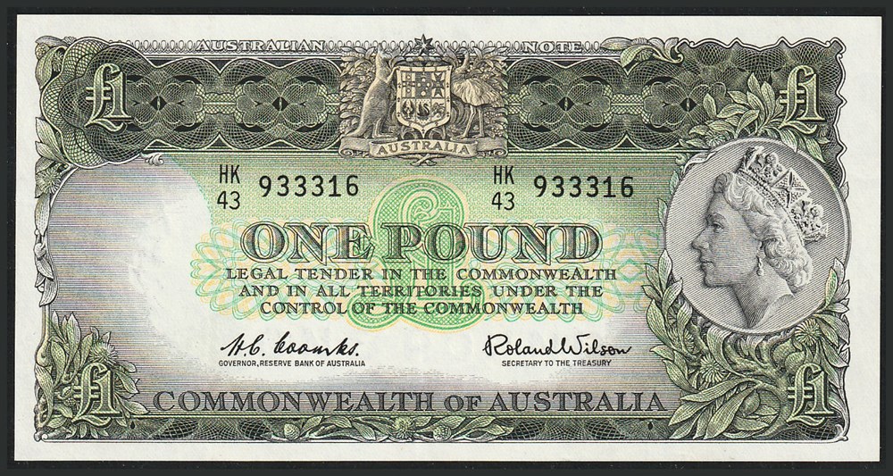 AUS-34a_1P_HK43 933316_R billets oceanie australie aus 34a 1p hk43 933316 r