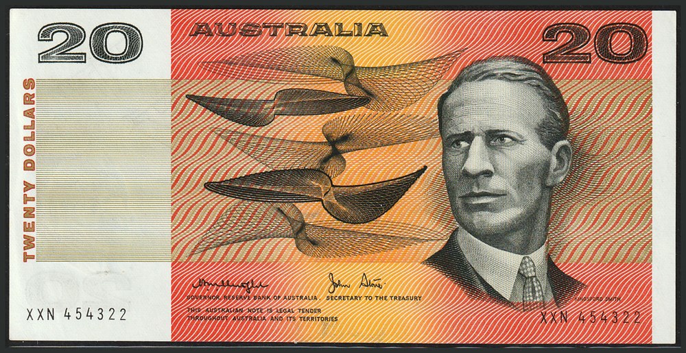 AUS-46c1_20D_XXN 454322_R billets oceanie australie aus 46c1 20d xxn 454322 r