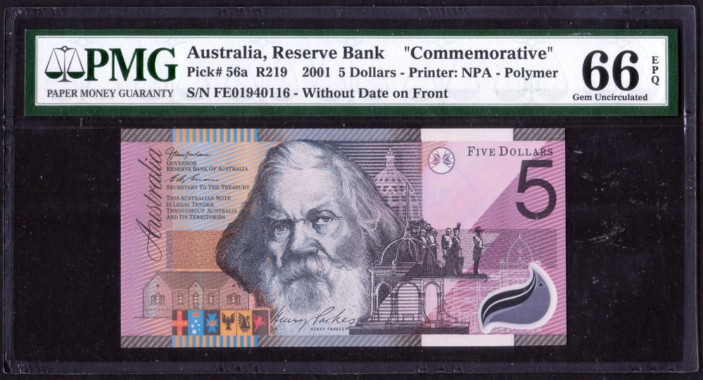 billets oceanie australie aus 56a 5d fe 01940118 pmg66 r