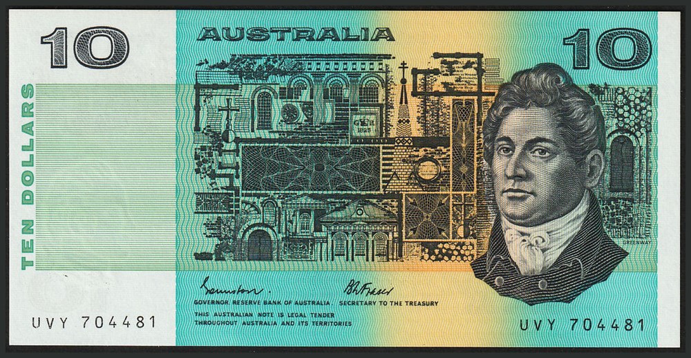 AUS-45e_10D_UVY 704481_R billets oceanie australie aus 45e 10d uvy 704481 r