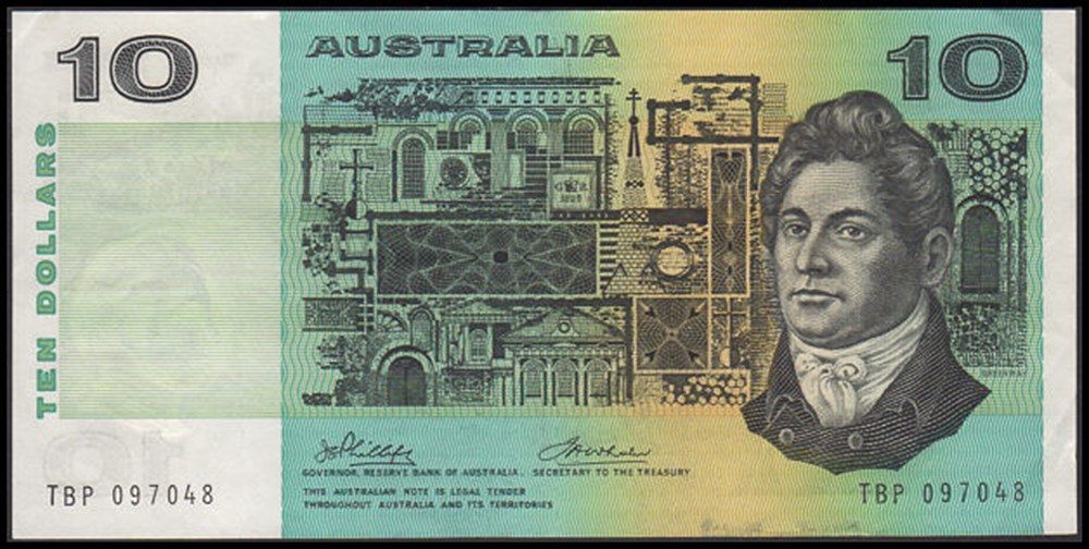 AUS-45a_5D_TBP 097048_R billets oceanie australie aus 45a 5d tbp 097048 r