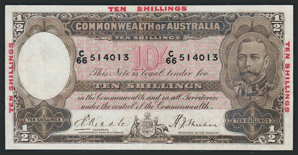 AUS-20_10S_C66 514013_R billets oceanie australie aus 20 10s c66 514013 r