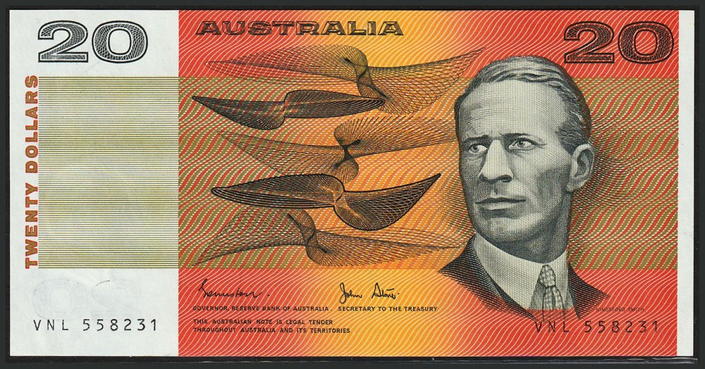 AUS-46d_20D_VNL 558231_R billets oceanie australie aus 46d 20d vnl 558231 r