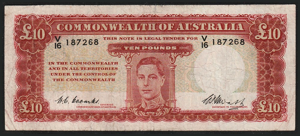 AUS-28c_10P_V16 187268_R billets oceanie australie aus 28c 10p v16 187268 r