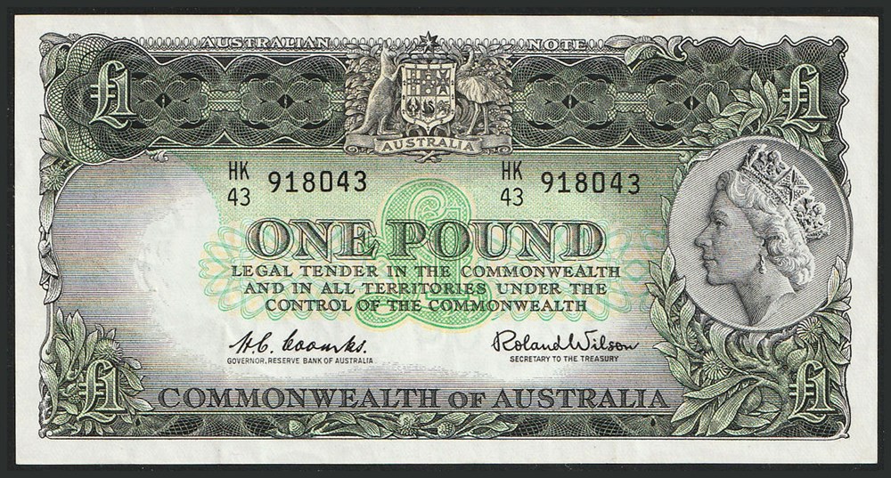 AUS-34a_1P_HK43 918043_R billets oceanie australie aus 34a 1p hk43 918043 r