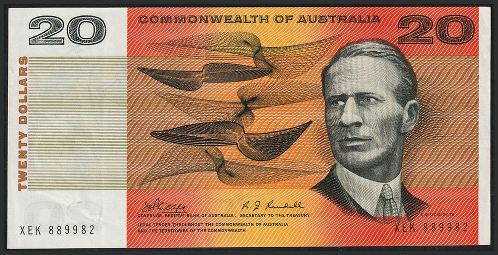 AUS-41c_20D_XEK 889982_R billets oceanie australie aus 41c 20d xek 889982 r