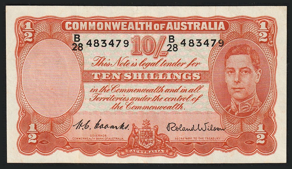 AUS-25d_10S_B28 483479_R billets oceanie australie aus 25d 10s b28 483479 r