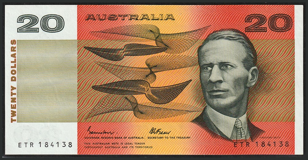 AUS-46e1_20D_ETR 184138_R billets oceanie australie aus 46e1 20d etr 184138 r
