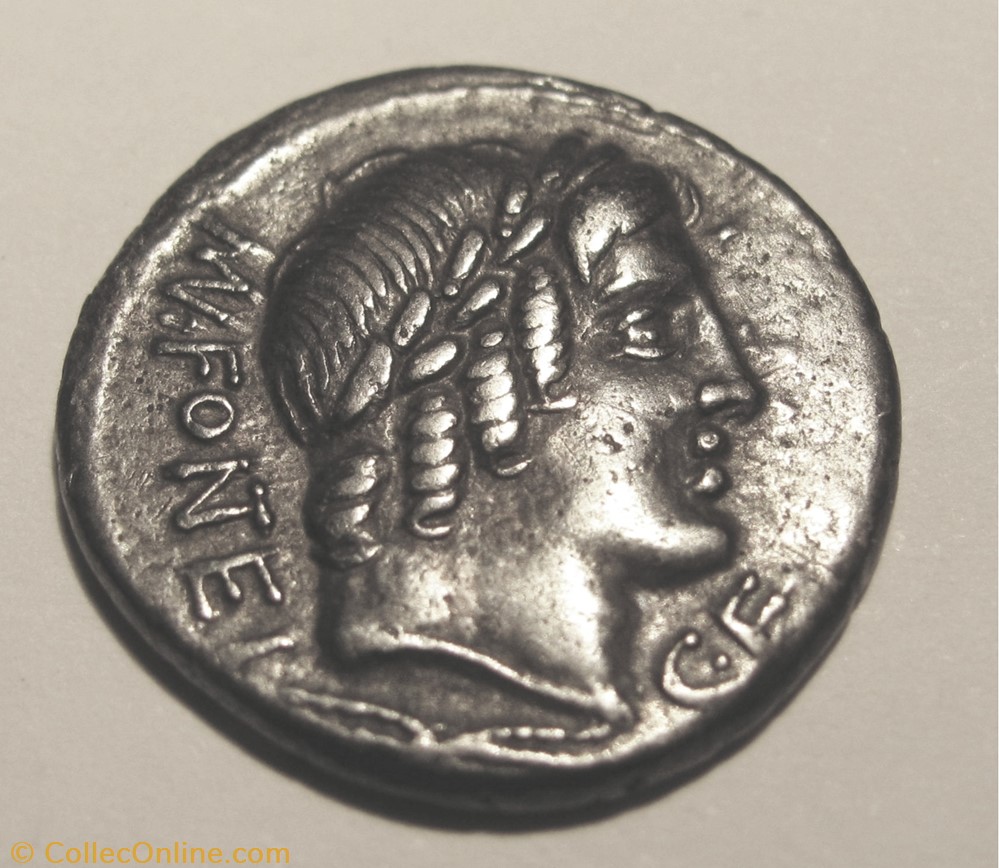 Mn Fonteius, AR Denarius coin ancient b c to roman mn fonteius ar denarius