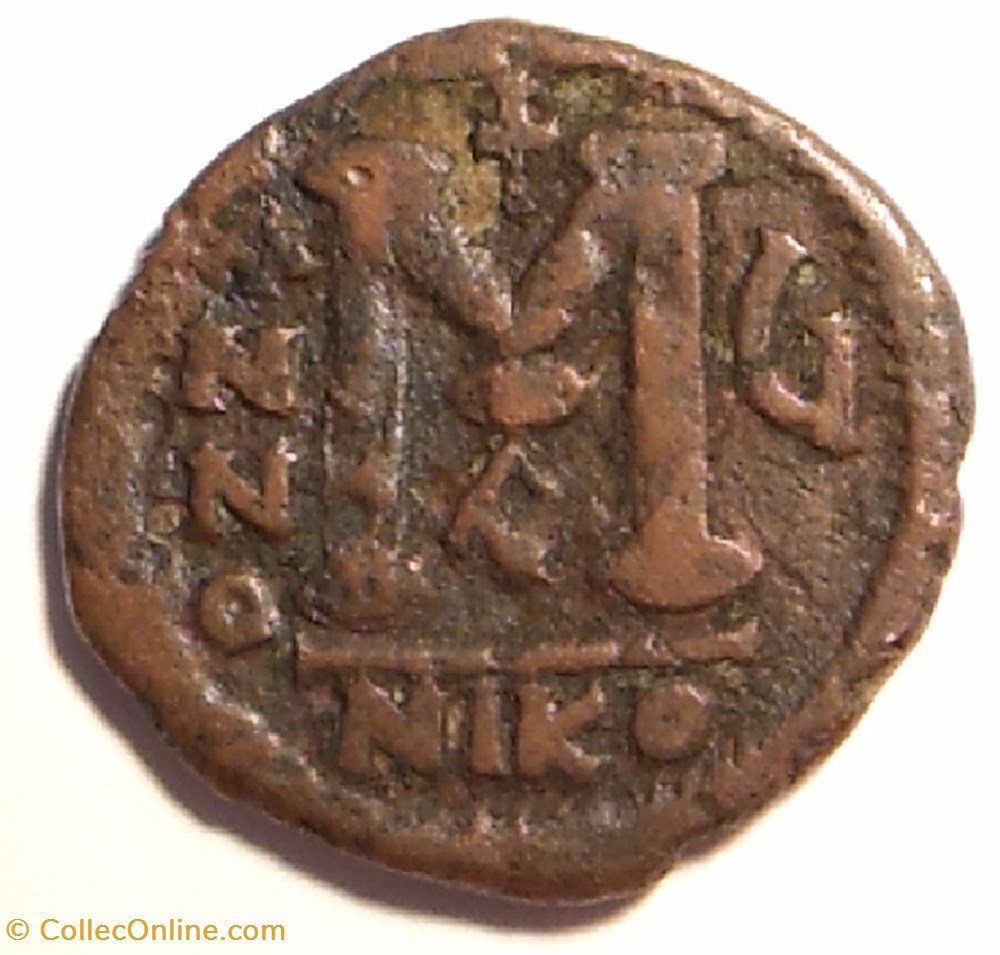 Justin II 569-570AD, Ae Folis coin ancient b c to roman republicain imperial justin ii 569 570ad ae folis