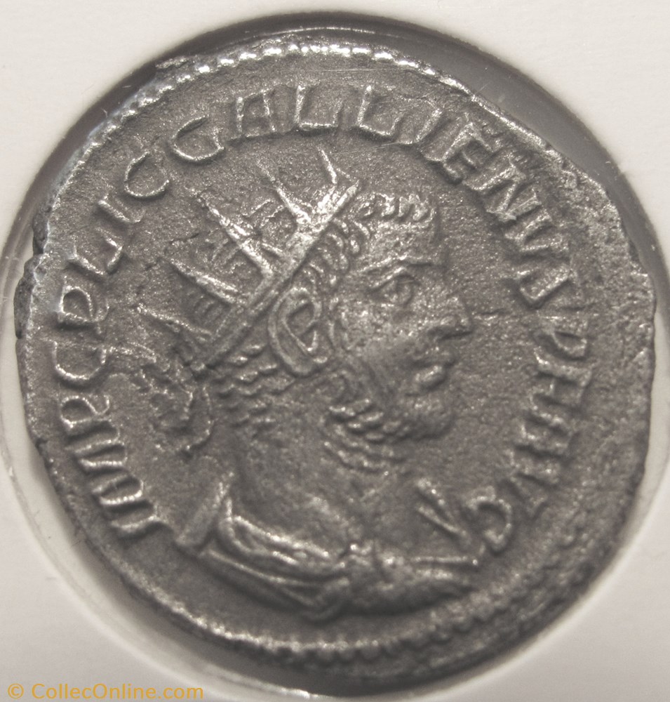 coin ancient b c to roman imperial gallienus 255 256 ad ar ant