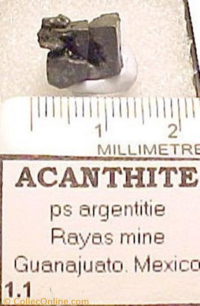 Acanthite PS Argentite mineral meteorite acanthite ps argentite