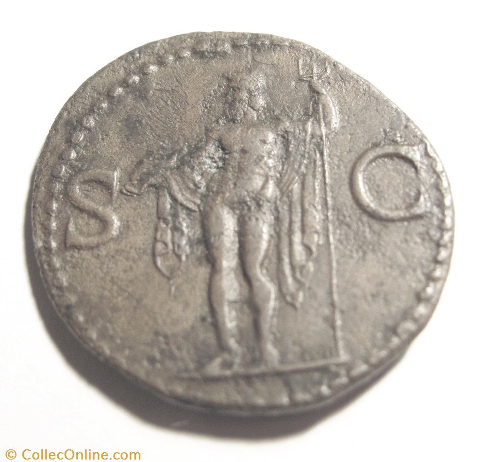 Agrippa, AE As coin ancient b c to roman agrippa ae as