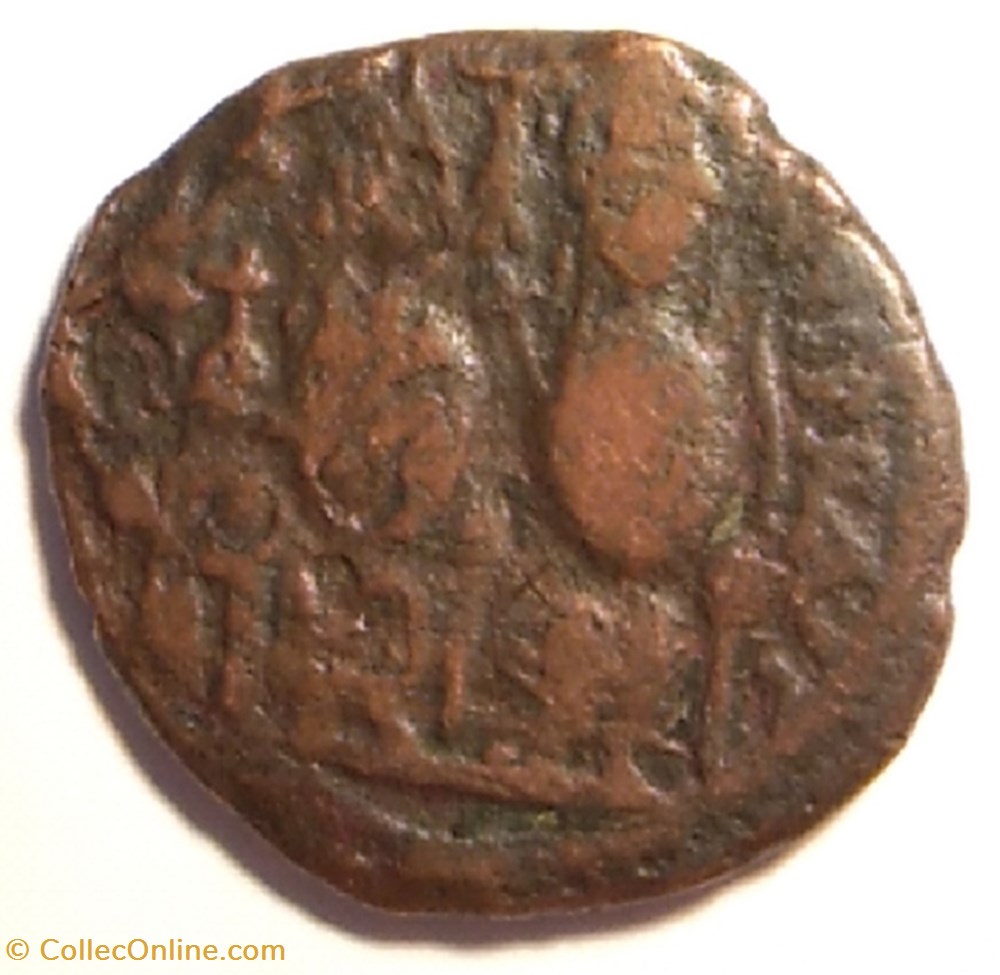 Justin II 569-570AD, Ae Folis coin ancient b c to roman republicain imperial justin ii 569 570ad ae folis