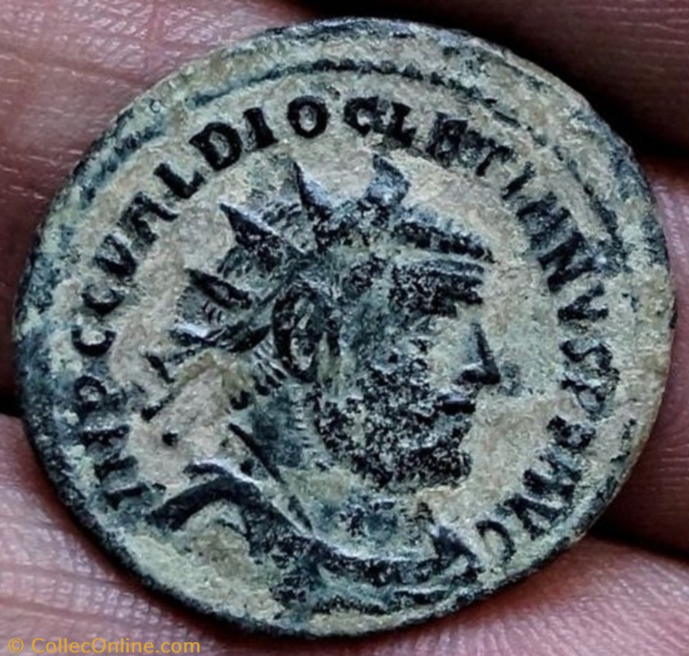 Diocletian, 295-299 AD, AE Ant coin ancient b to roman imperial diocletian 295 299 ad ae ant