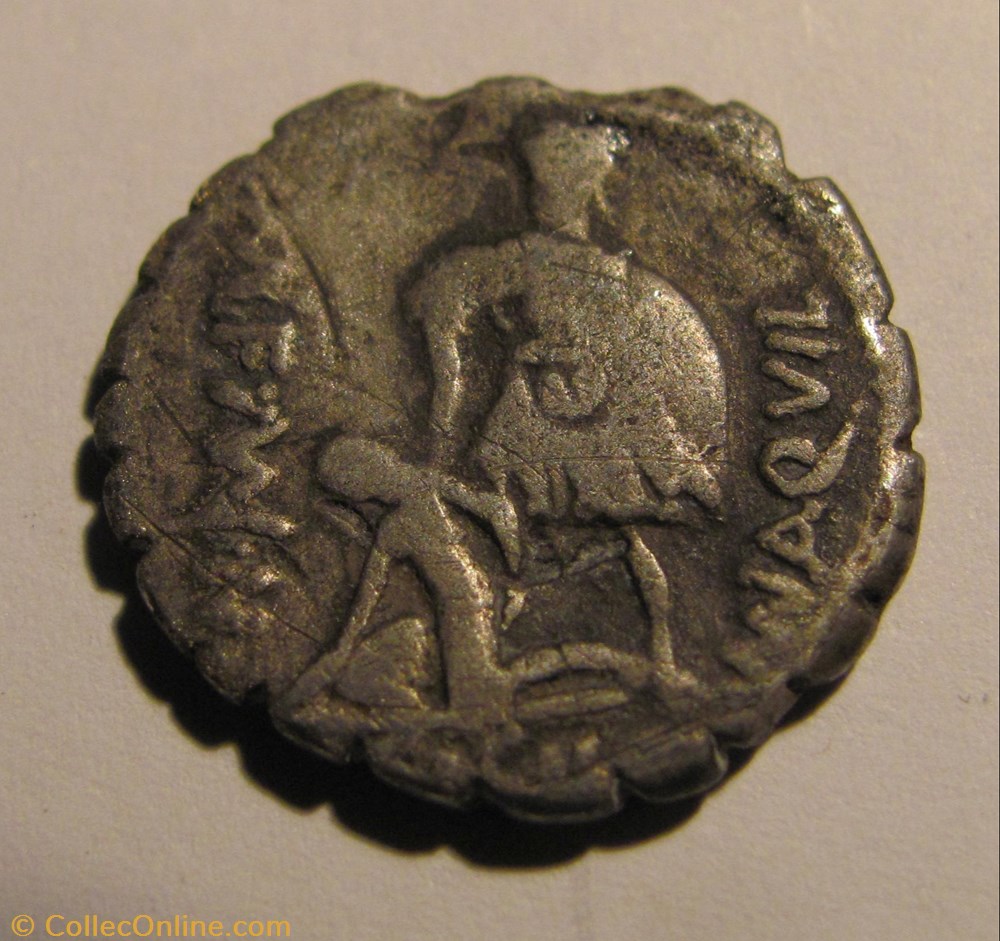 Mn Aquillius. AR serrate Denarius coin ancient b c to roman mn aquillius ar serrate denarius