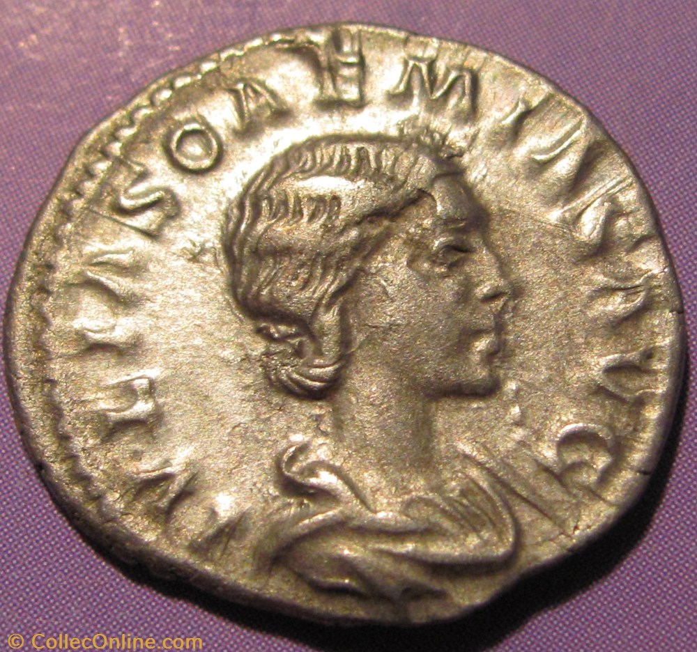 coin ancient b c to roman imperial julia soaemias ar denarius 220 222ad