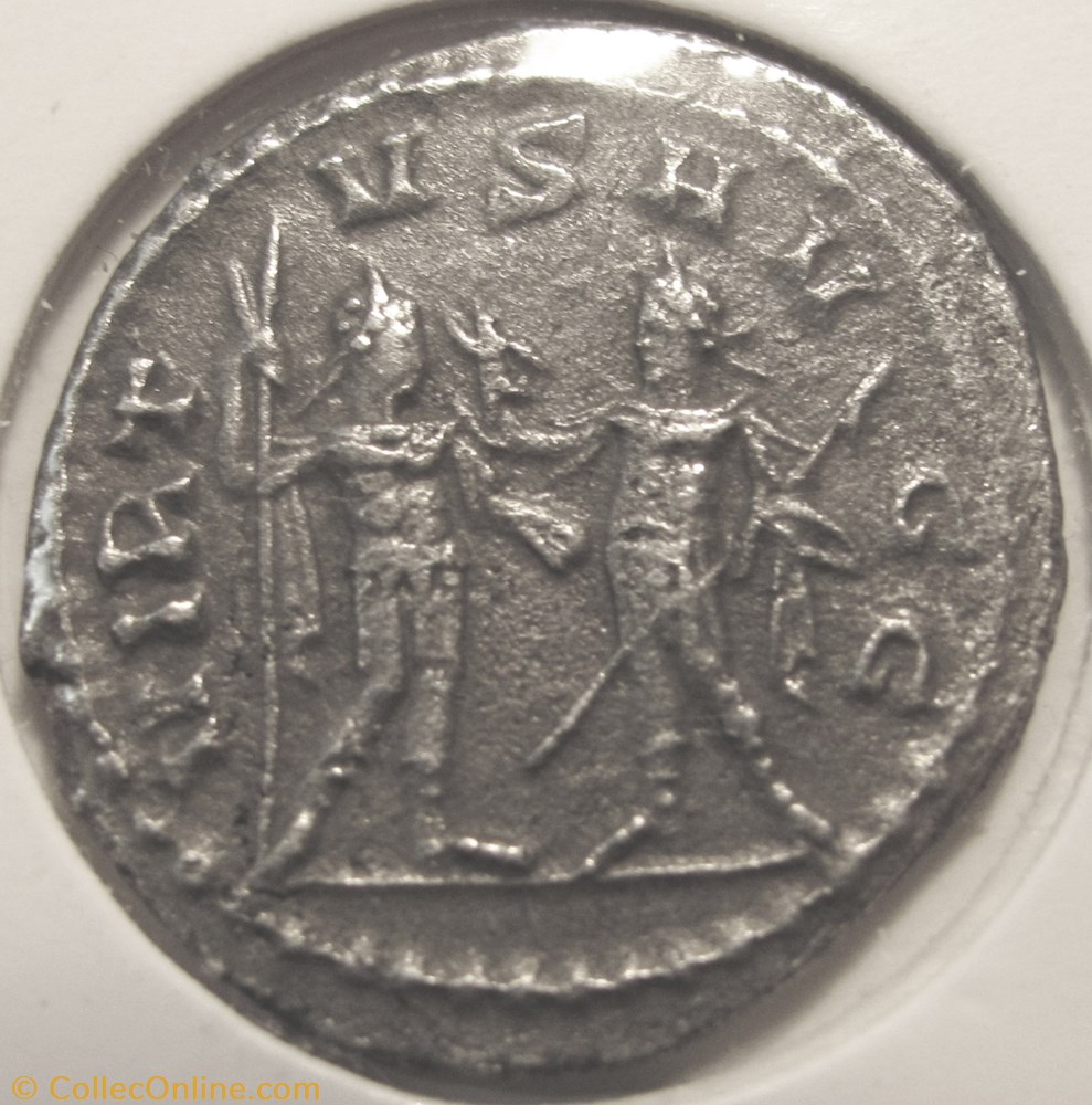 coin ancient b c to roman imperial gallienus 255 256 ad ar ant