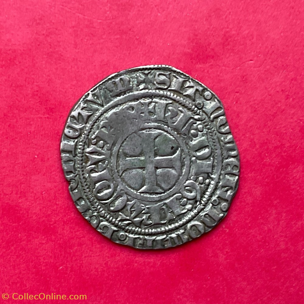 monnaies europe medievale france royales gros aux lis sous une couronne charles vi