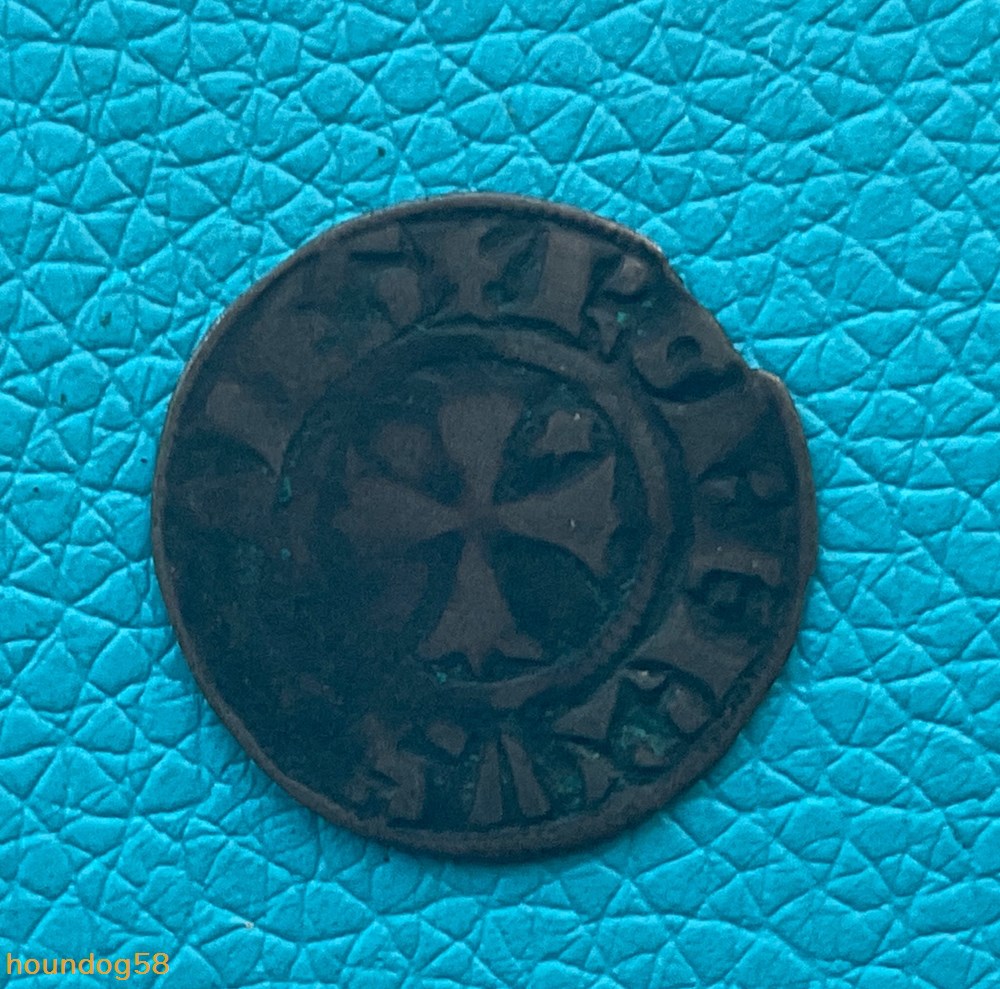 Comté de Nevers denier Robert de Dampierre monnaies europe medievale france feodales comte de nevers denier robert de dampierre