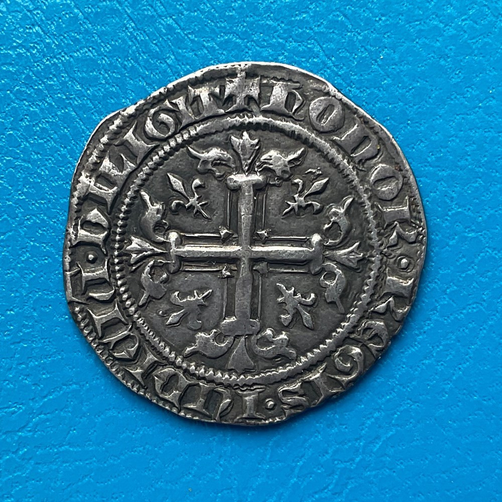 Comté de Provence Carlin argent Charles II monnaies europe medievale france feodales comte de provence carlin argent charles ii