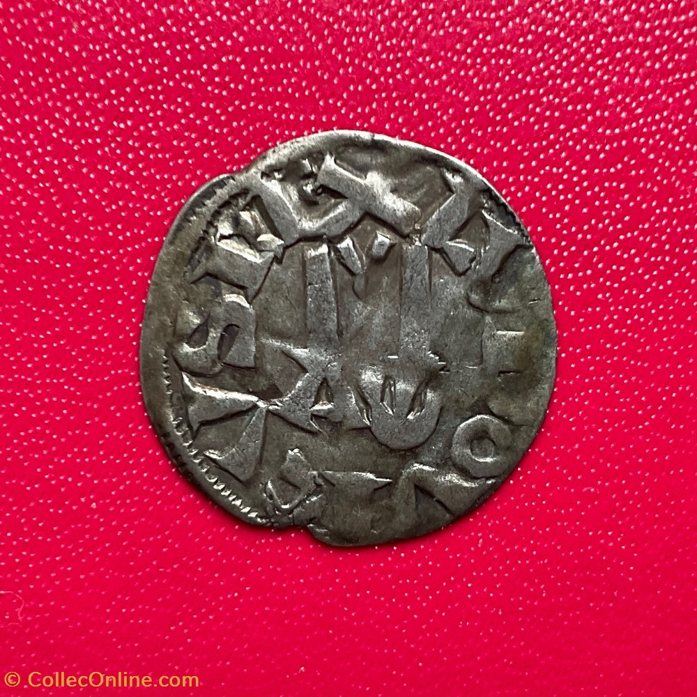 monnaies europe medievale a france royales denier pontoise 4eme type louis vi