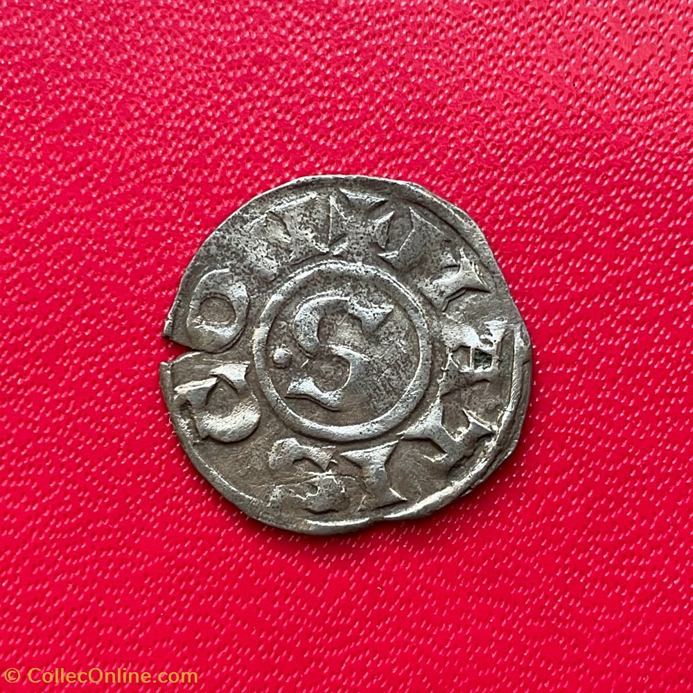Denier Macon 2ème type monnaies europe medievale france royales denier macon 2eme type