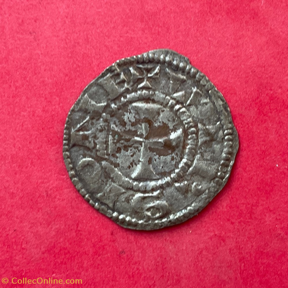 Seigneurie de Vierzon denier anonyme monnaies europe medievale france feodales seigneurie de vierzon denier anonyme