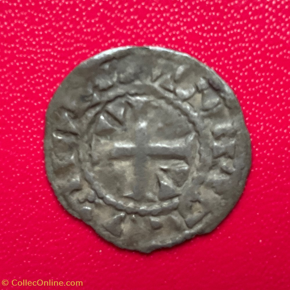 Denier Étampes 6eme type Louis VI monnaies europe medievale france royales denier etampes 6eme type louis vi