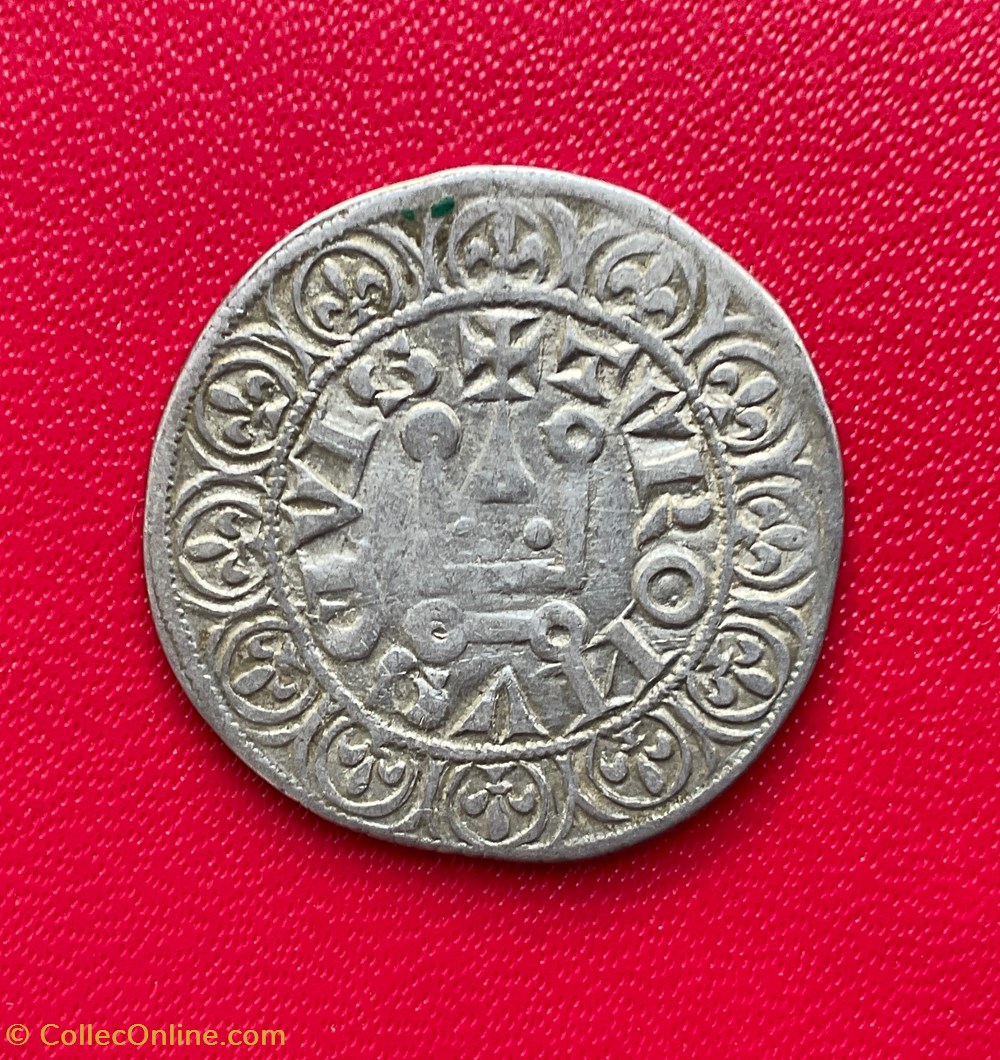 Gros tournois Philippe V monnaies europe medievale a france royales gros tournois philippe v