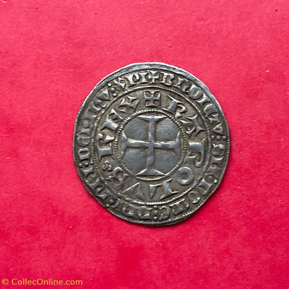 monnaies europe medievale france royales gros tournois charles v 2eme emission