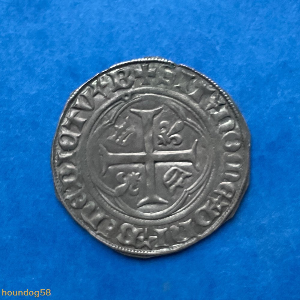 Blanc à la couronne Charles VIII monnaies europe medievale france royales blanc a la couronne charles viii