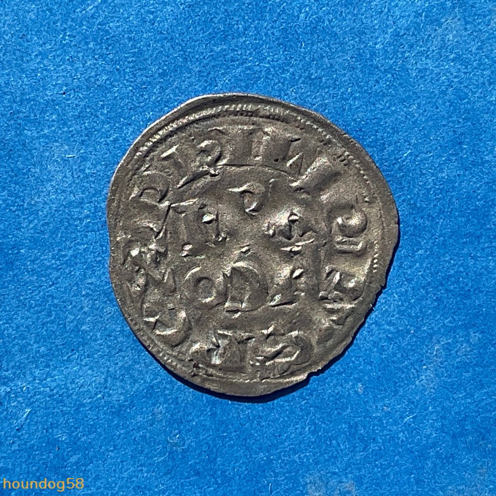 Denier parisis 1 er type 1ere émission Philippe VI monnaies europe medievale france royales denier parisis 1 er type 1ere emission philippe vi