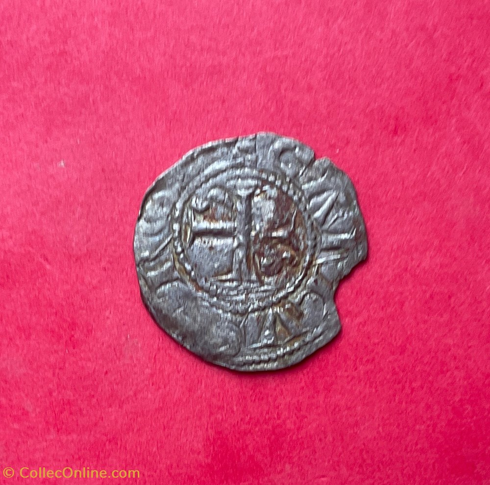 Lons le Saunier denier anonyme au nom de Carlus monnaies europe medievale france feodales lons le saunier denier anonyme au nom de carlus