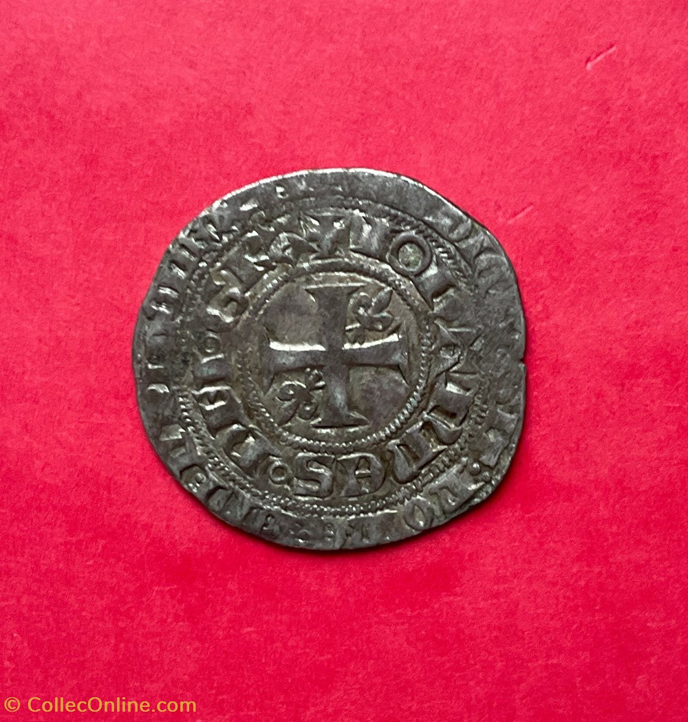 monnaies europe medievale france royales gros blanc a la couronne jean ii le bon