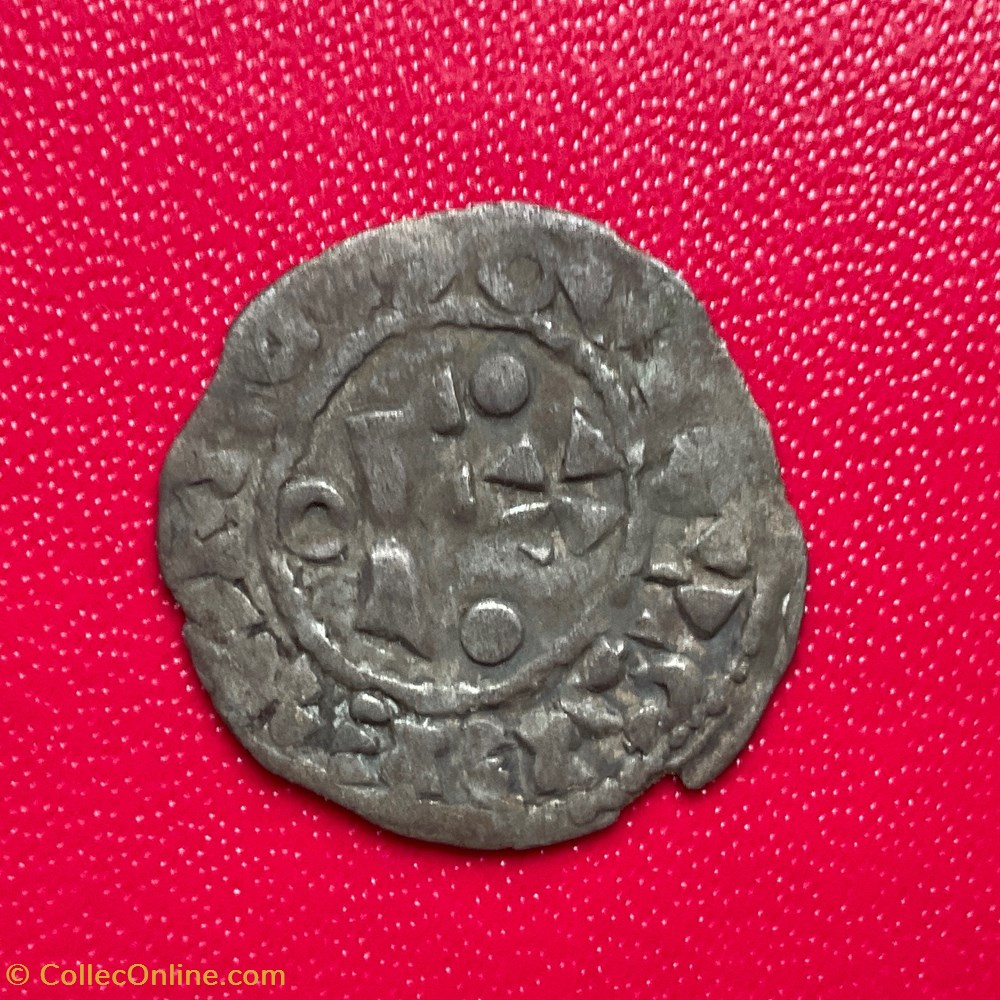 monnaies europe medievale france royales denier etampes 5eme type louis vi