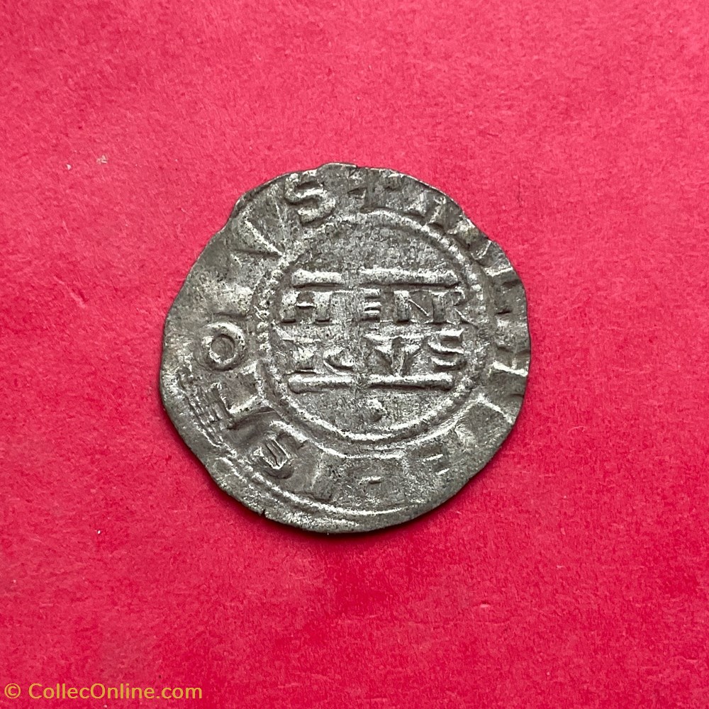 Archevêché de Reims denier Henri II monnaies europe medievale france feodales archeveche de reims denier henri ii
