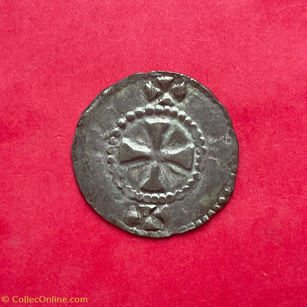 Comté de Sens denier Renaud II monnaies europe medievale france feodales comte de sens denier renaud ii