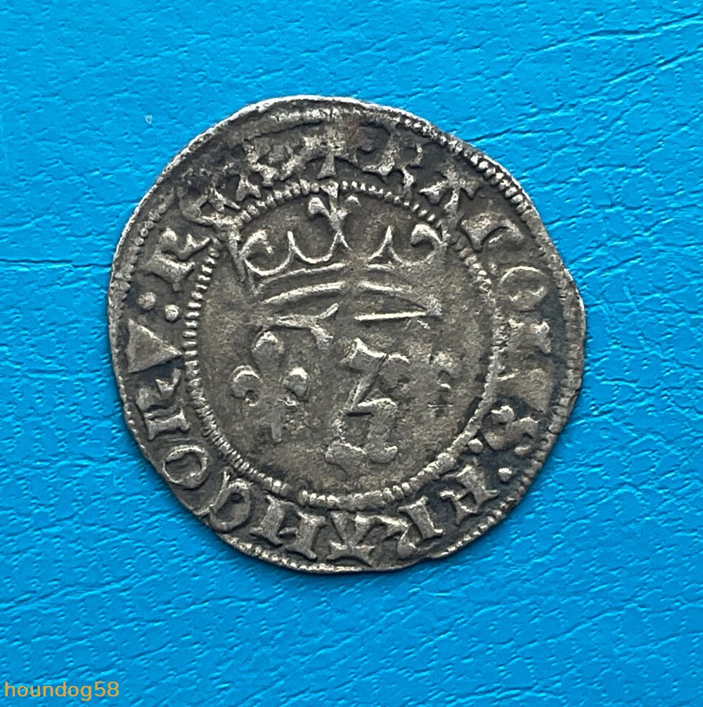 Charles VII (1422-1461) petit blanc au K Poitiers monnaies europe medievale france royales charles vii 1422 1461 petit blanc au k poitiers