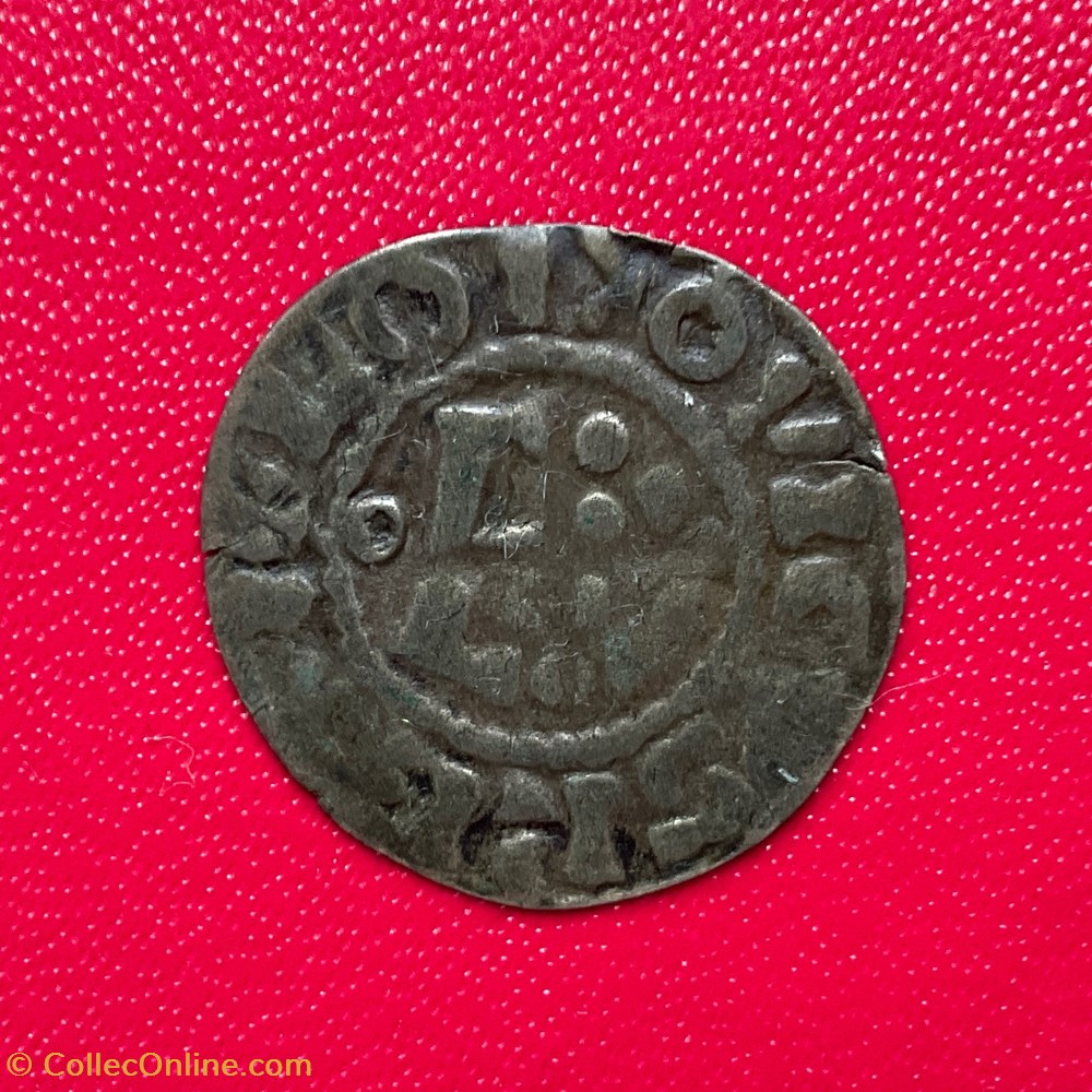 monnaies europe medievale france royales denier etampes 3eme type louis vi